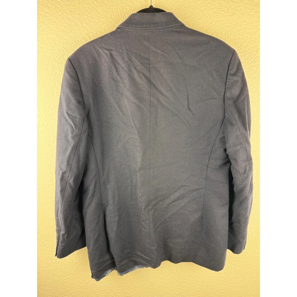 VTG Pendleton Petite Blazer Navy Blue 100% Virgin Wool Single Button Made‎ USA 8